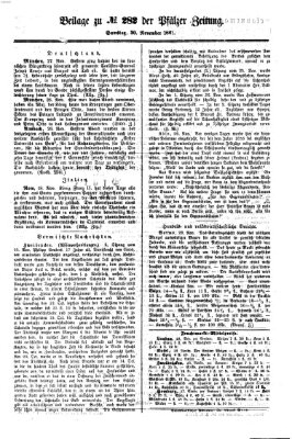 Pfälzer Zeitung Samstag 30. November 1861