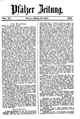 Pfälzer Zeitung Montag 20. Januar 1862