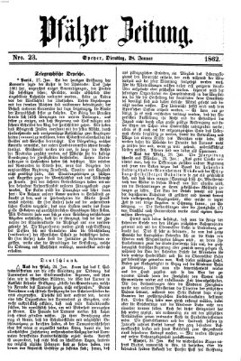 Pfälzer Zeitung Dienstag 28. Januar 1862