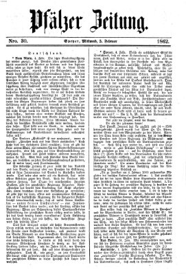 Pfälzer Zeitung Mittwoch 5. Februar 1862