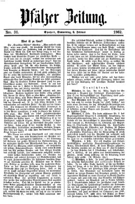 Pfälzer Zeitung Donnerstag 6. Februar 1862