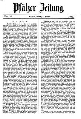 Pfälzer Zeitung Freitag 7. Februar 1862