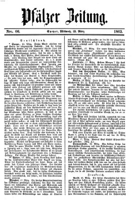 Pfälzer Zeitung Mittwoch 19. März 1862