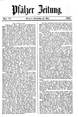 Pfälzer Zeitung Donnerstag 27. März 1862