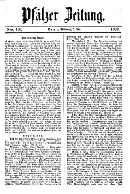 Pfälzer Zeitung Mittwoch 7. Mai 1862