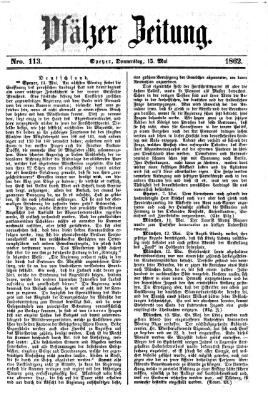 Pfälzer Zeitung Donnerstag 15. Mai 1862