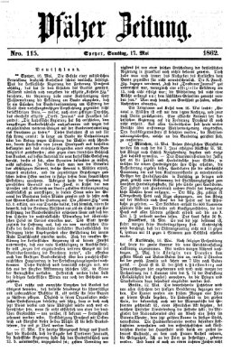 Pfälzer Zeitung Samstag 17. Mai 1862