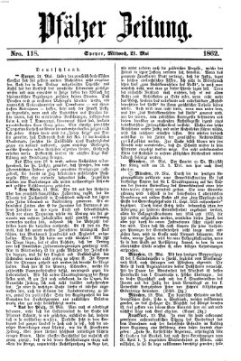 Pfälzer Zeitung Mittwoch 21. Mai 1862