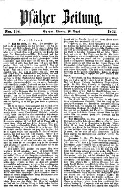 Pfälzer Zeitung Dienstag 26. August 1862