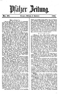 Pfälzer Zeitung Mittwoch 3. September 1862