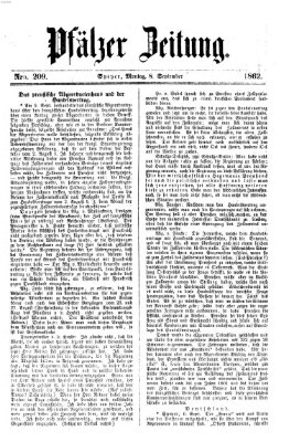 Pfälzer Zeitung Montag 8. September 1862