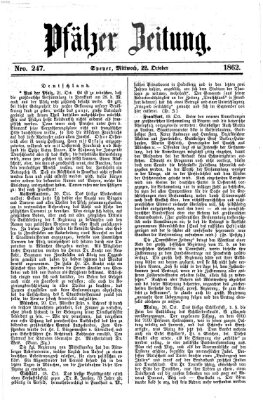 Pfälzer Zeitung Mittwoch 22. Oktober 1862