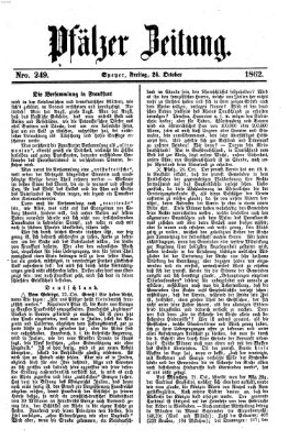 Pfälzer Zeitung Freitag 24. Oktober 1862