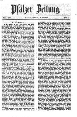 Pfälzer Zeitung Samstag 6. Dezember 1862