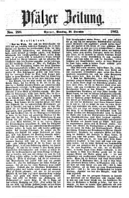 Pfälzer Zeitung Samstag 20. Dezember 1862