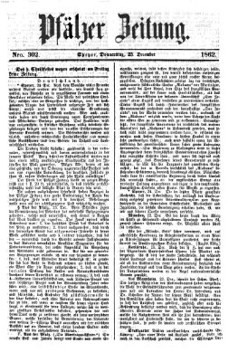 Pfälzer Zeitung Donnerstag 25. Dezember 1862