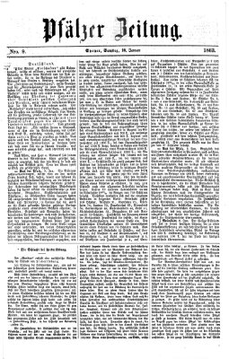 Pfälzer Zeitung Samstag 10. Januar 1863