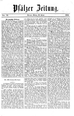 Pfälzer Zeitung Montag 26. Januar 1863