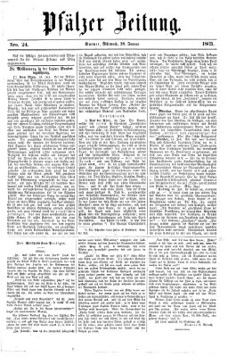 Pfälzer Zeitung Mittwoch 28. Januar 1863