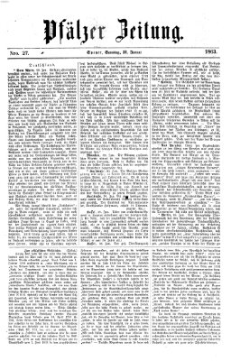 Pfälzer Zeitung Samstag 31. Januar 1863