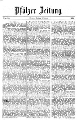 Pfälzer Zeitung Samstag 7. Februar 1863