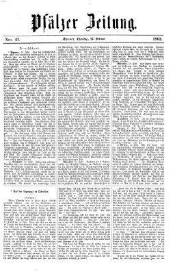 Pfälzer Zeitung Dienstag 17. Februar 1863