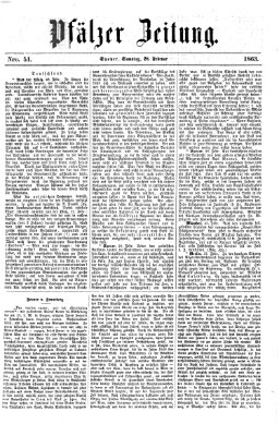 Pfälzer Zeitung Samstag 28. Februar 1863