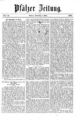 Pfälzer Zeitung Donnerstag 5. März 1863