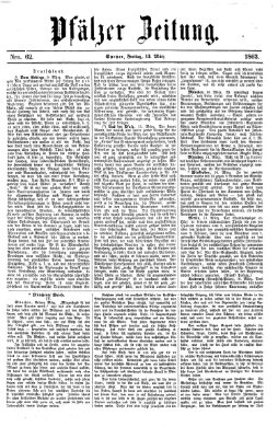 Pfälzer Zeitung Freitag 13. März 1863