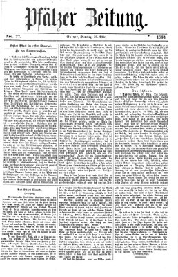 Pfälzer Zeitung Dienstag 31. März 1863