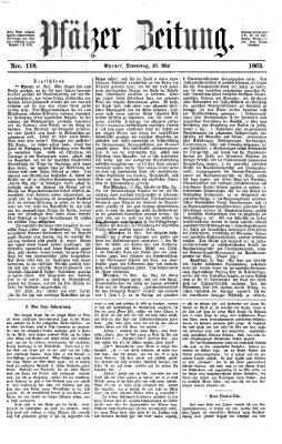 Pfälzer Zeitung Donnerstag 21. Mai 1863