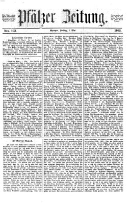 Pfälzer Zeitung Freitag 1. Mai 1863