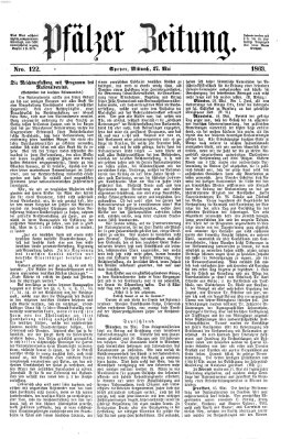 Pfälzer Zeitung Mittwoch 27. Mai 1863