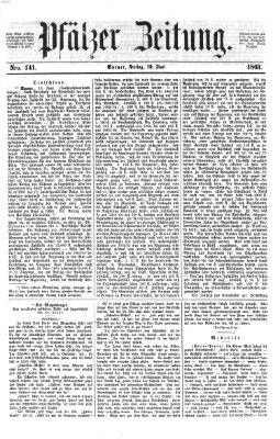 Pfälzer Zeitung Freitag 19. Juni 1863