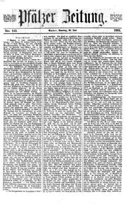 Pfälzer Zeitung Samstag 20. Juni 1863