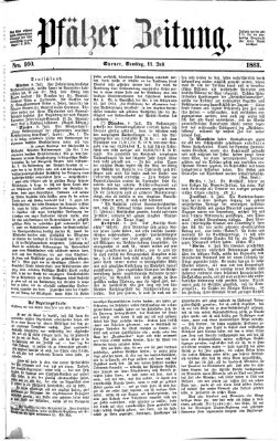 Pfälzer Zeitung Samstag 11. Juli 1863