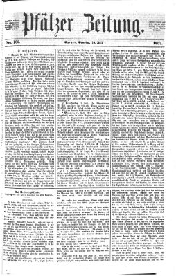 Pfälzer Zeitung Samstag 18. Juli 1863