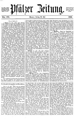 Pfälzer Zeitung Freitag 24. Juli 1863