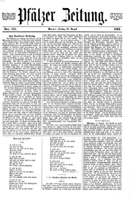 Pfälzer Zeitung Freitag 21. August 1863