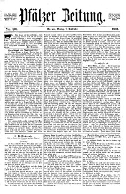 Pfälzer Zeitung Montag 7. September 1863