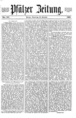 Pfälzer Zeitung Donnerstag 24. September 1863