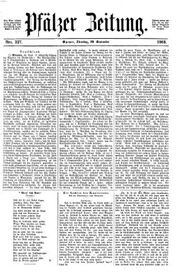 Pfälzer Zeitung Dienstag 29. September 1863