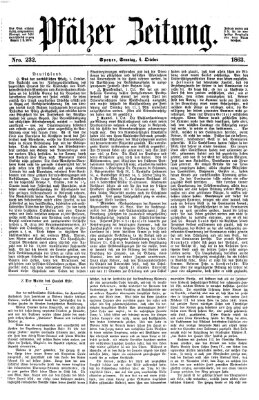 Pfälzer Zeitung Sonntag 4. Oktober 1863