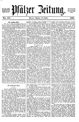 Pfälzer Zeitung Sonntag 18. Oktober 1863