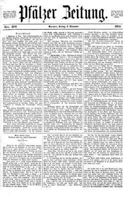 Pfälzer Zeitung Freitag 6. November 1863