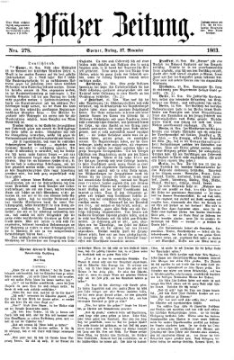 Pfälzer Zeitung Freitag 27. November 1863