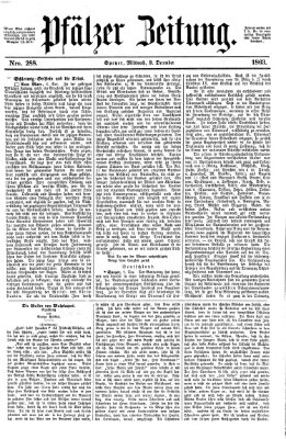 Pfälzer Zeitung Mittwoch 9. Dezember 1863