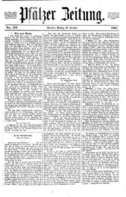 Pfälzer Zeitung Montag 21. Dezember 1863