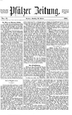 Pfälzer Zeitung Samstag 20. Februar 1864