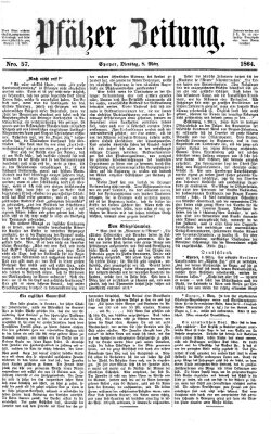 Pfälzer Zeitung Dienstag 8. März 1864